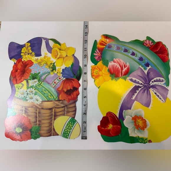 Vintage Easter Cutouts Eureka Diecut Paper Cardboard Wall Classroom Decorations - Picture 7 of 10